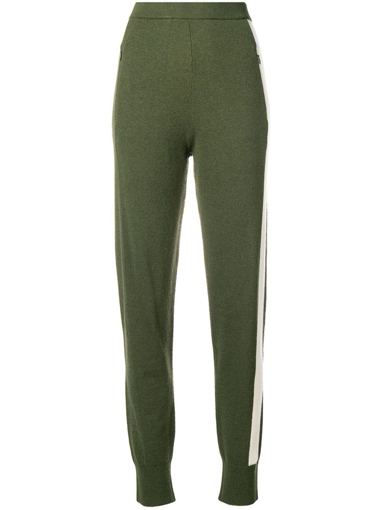 stripe detailed trousers