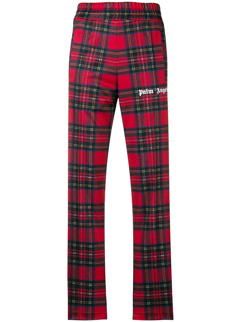 tartan print track pants