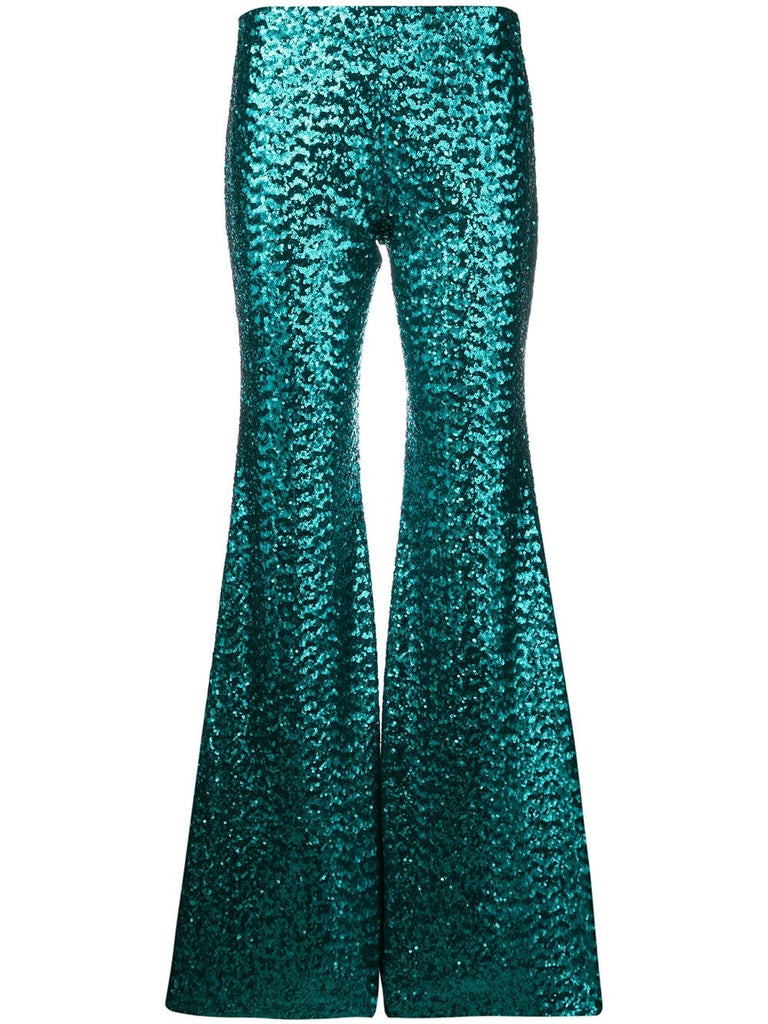 sequin embroidered trousers