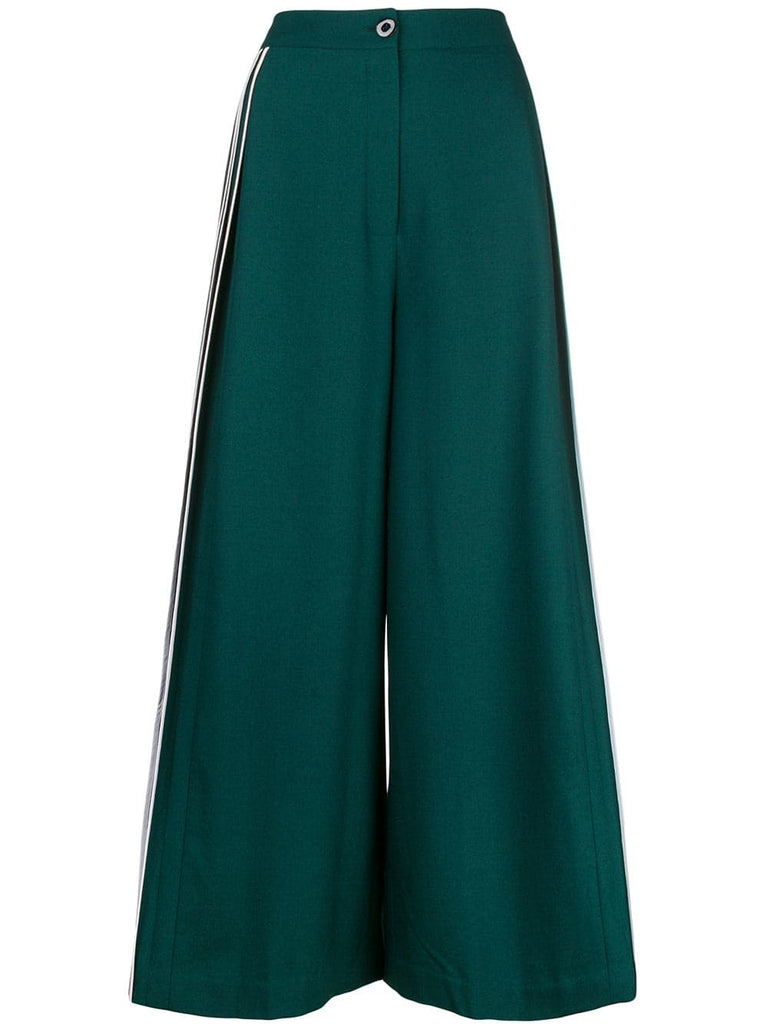 Bodice Studio merino wool side-pleated trousers