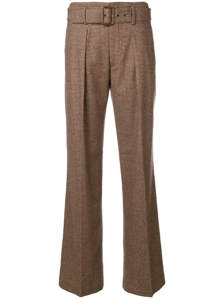 Buckled Tweed wide-leg trousers