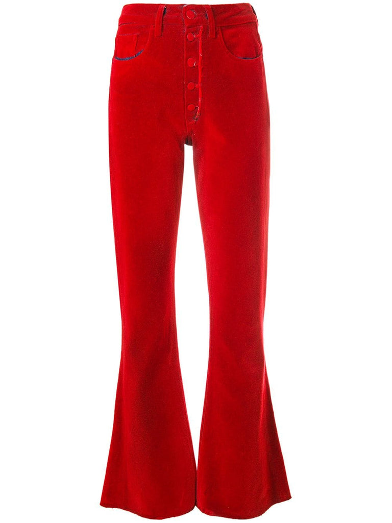 flared high waisted trousers