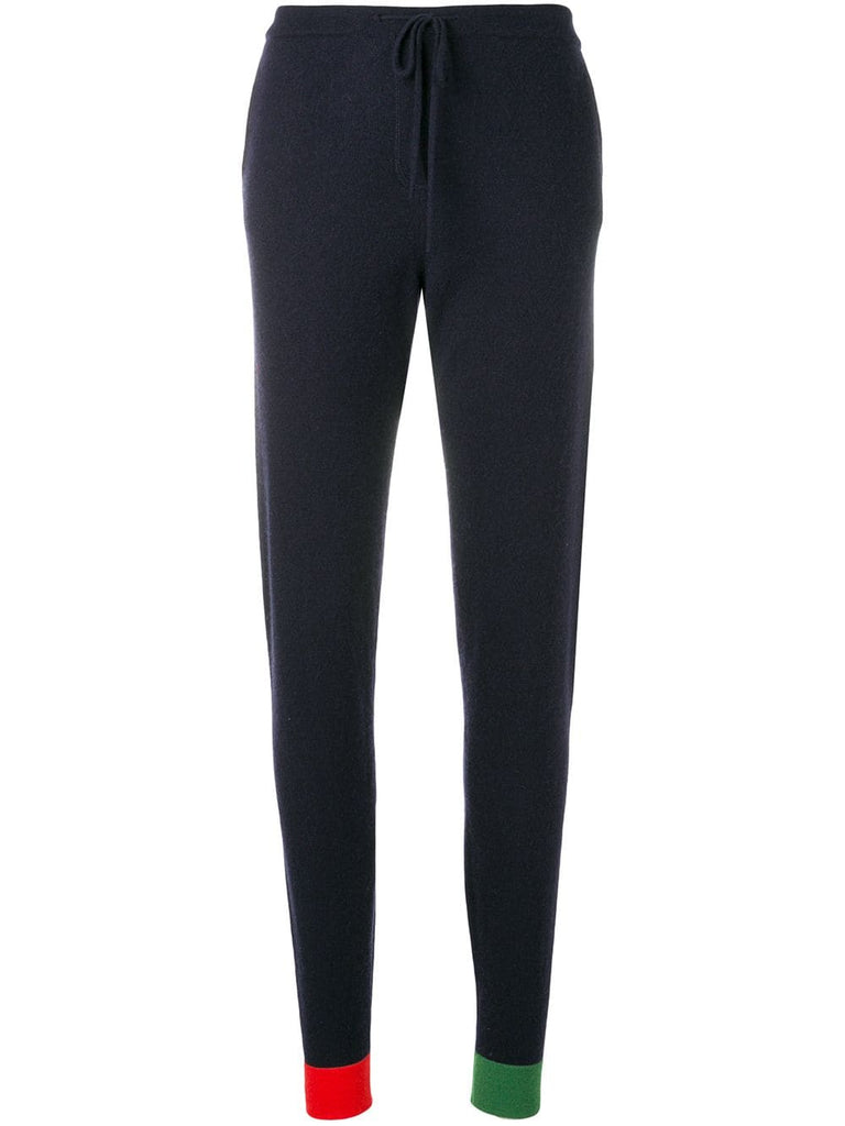 contrasting cuffs track pants