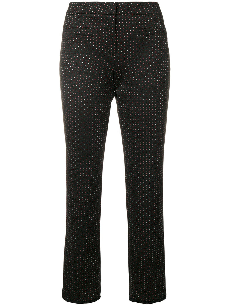 polka dot cropped trousers