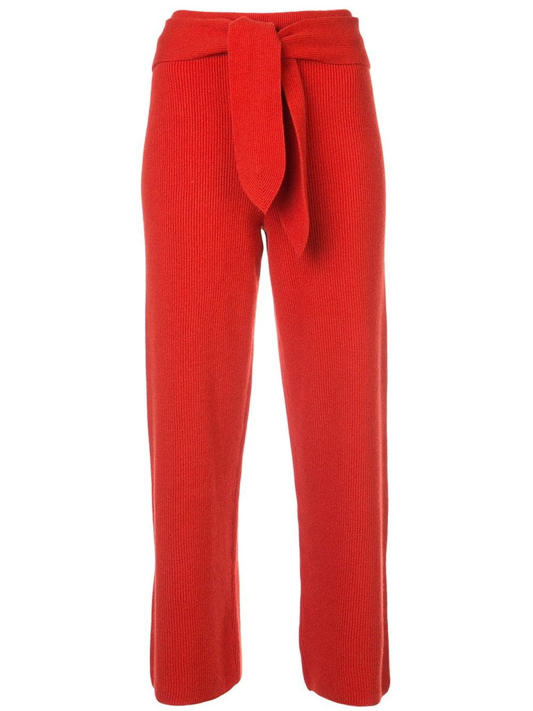 cropped knitted trousers