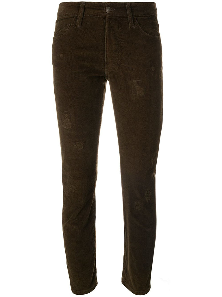 distressed corduroy trousers