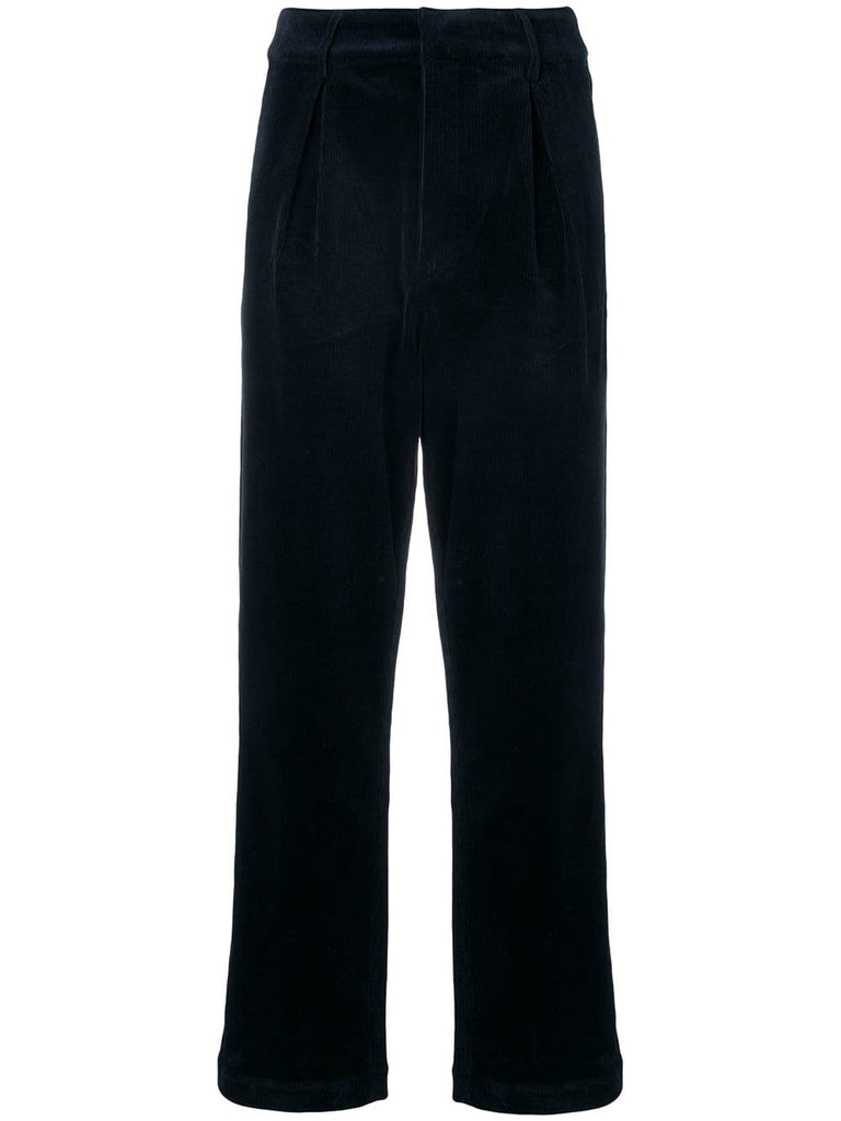 straight leg corduroy trousers