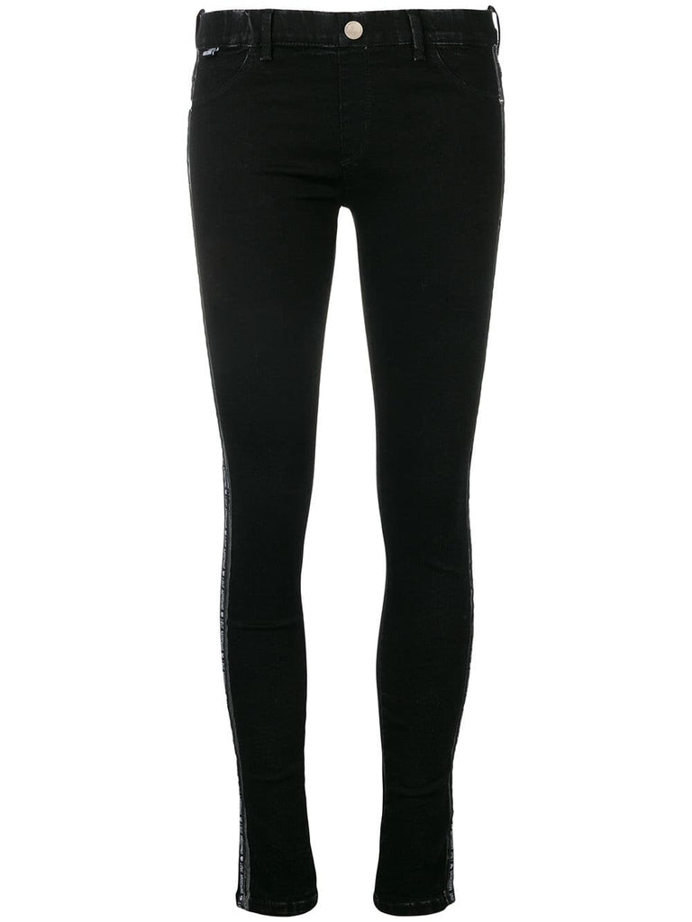 logo band skinny trousers