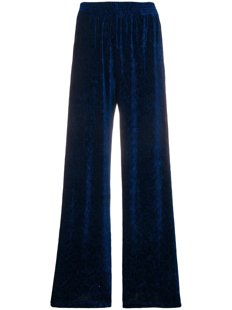 textured velvet trousers