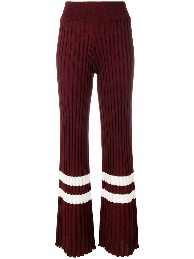 stripe trim trousers