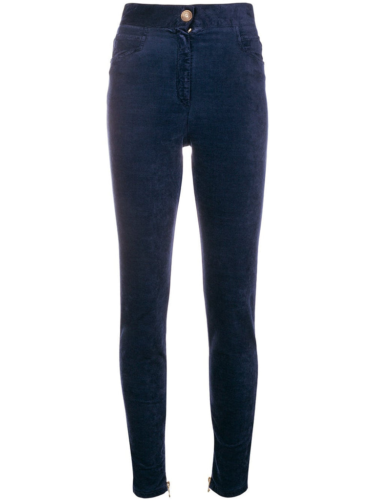 high-waist skinny trousers