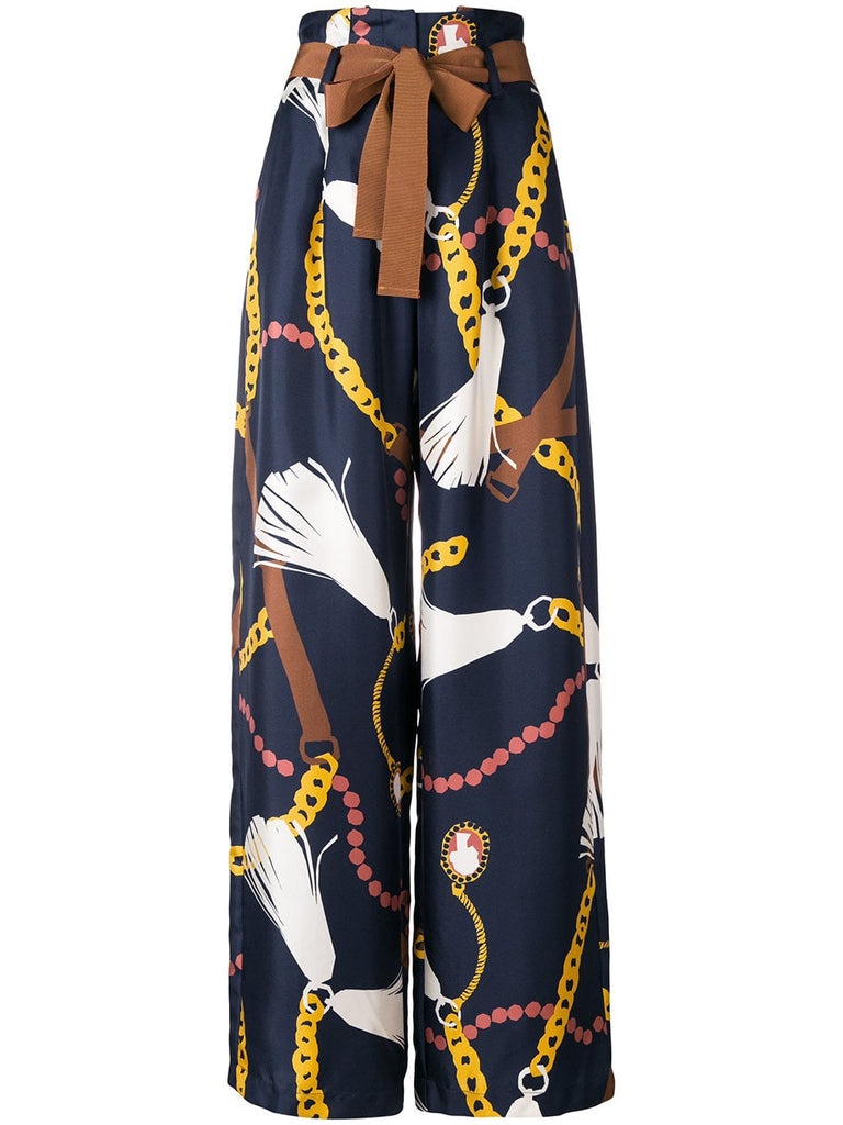 printed palazzo trousers