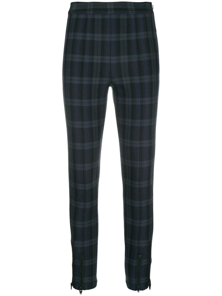 tartan skinny-fit leggings