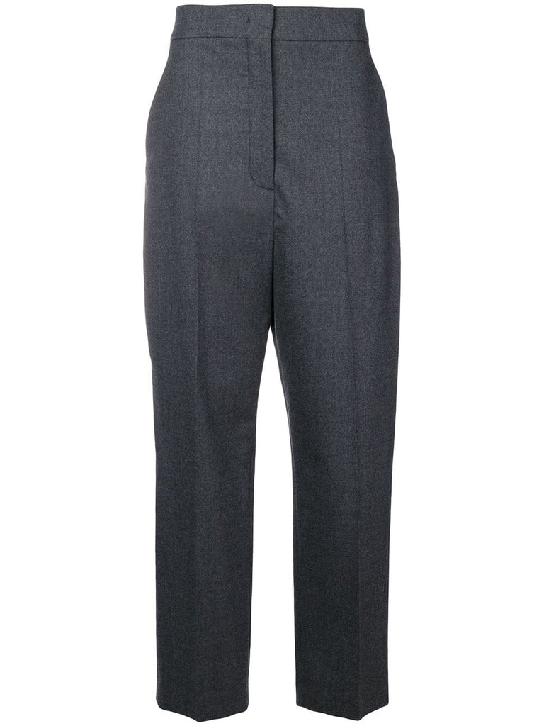 creased wide-leg trousers