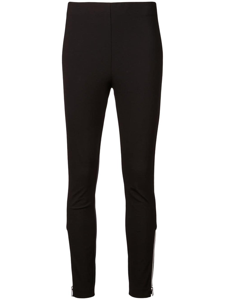 high waist skinny-fit trousers