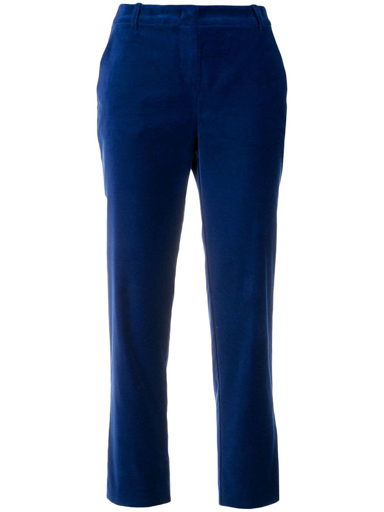 velvet cropped trousers