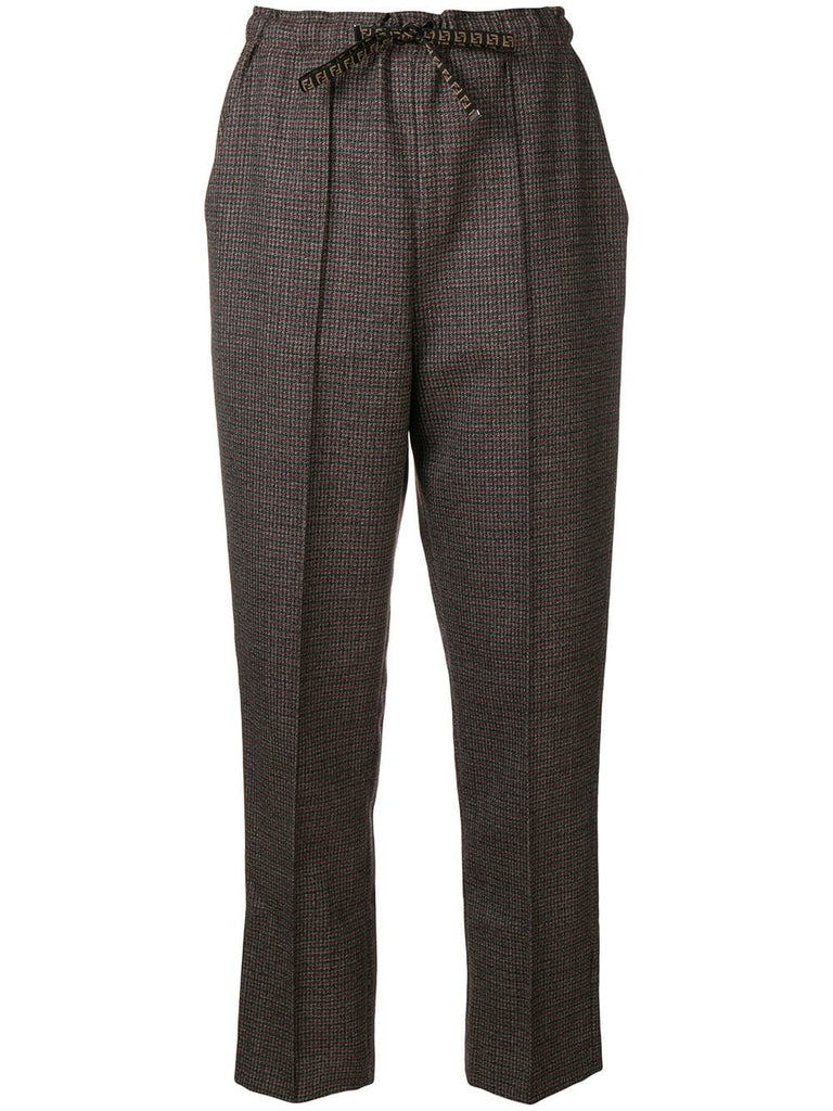 micro check trousers