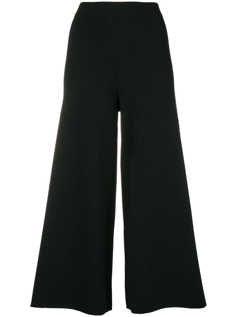 flared cropped trousers