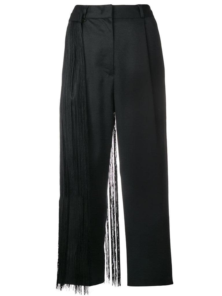 fringed cropped trousers