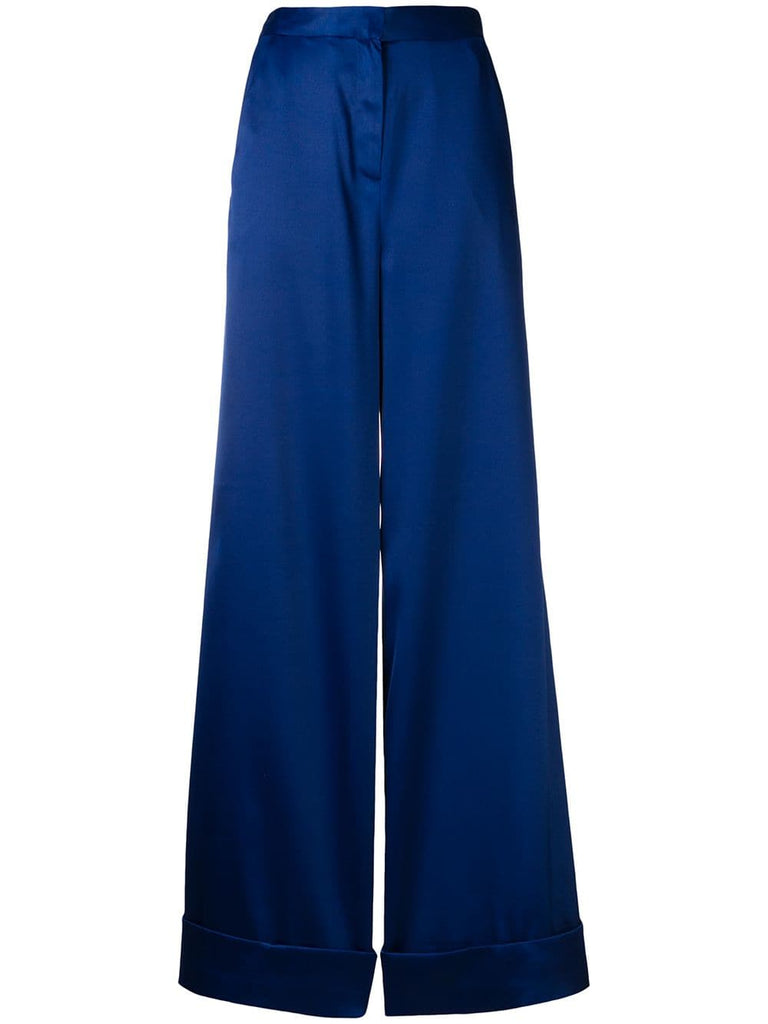 satin wide-leg trousers