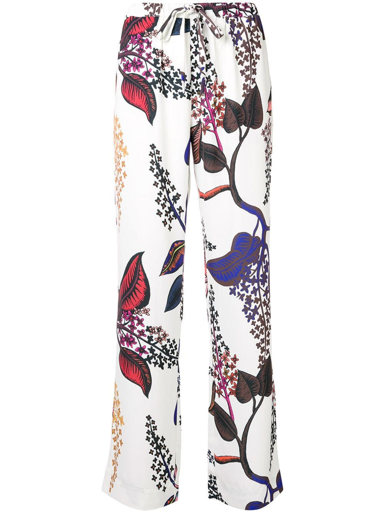 floral straight trousers