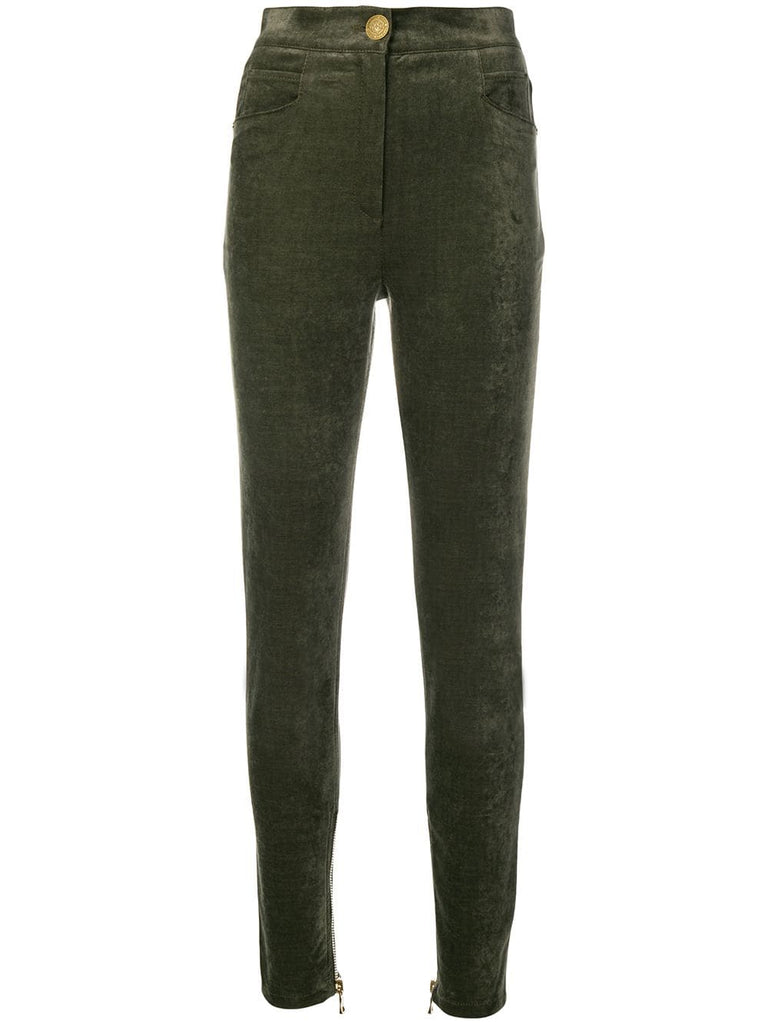 skinny high-waisted trousers