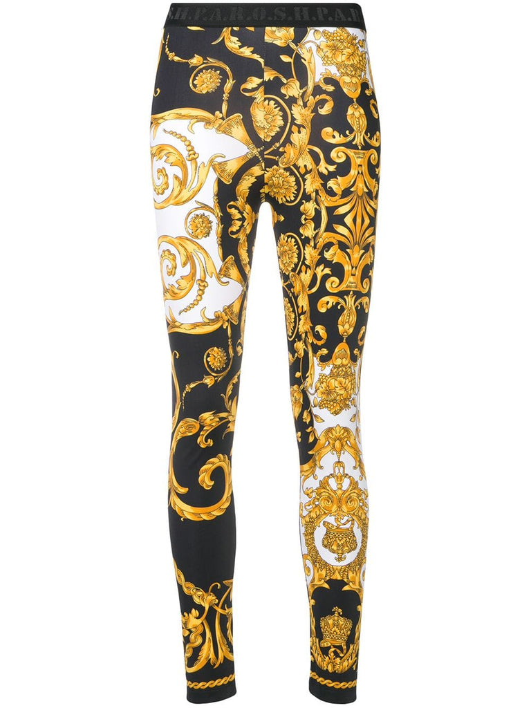 baroque print leggings