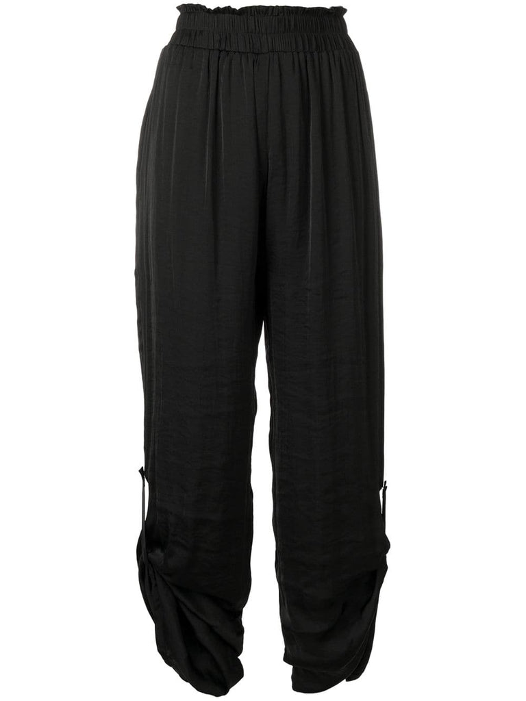 gathered ankles palazzo pants