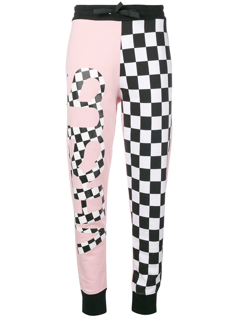 contrast checkered trousers