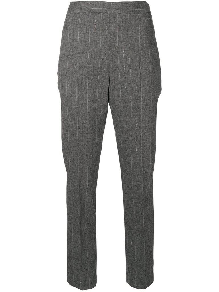 orange pinstripe tailored trouser