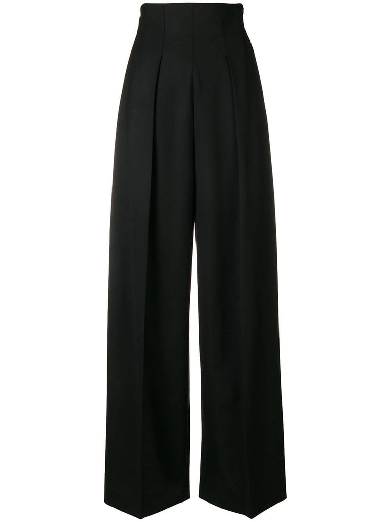 high waisted palazzo trousers