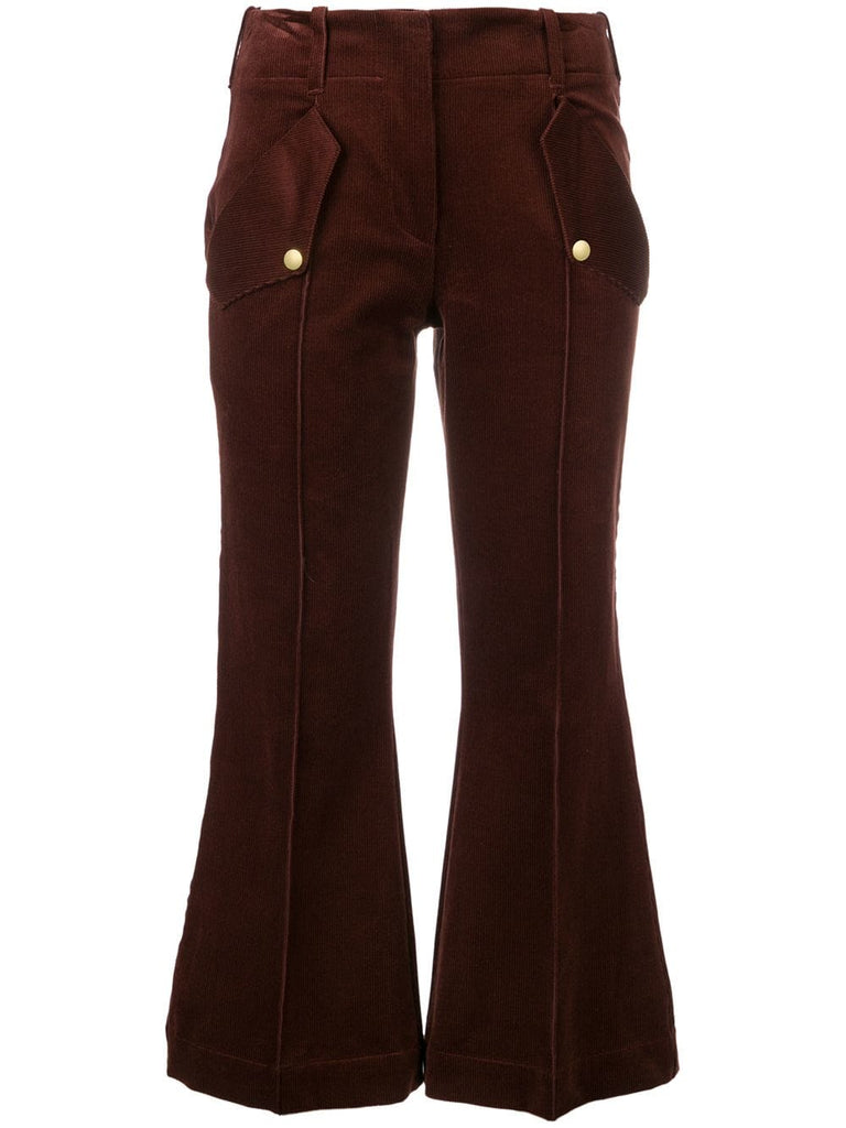 flared leg trousers