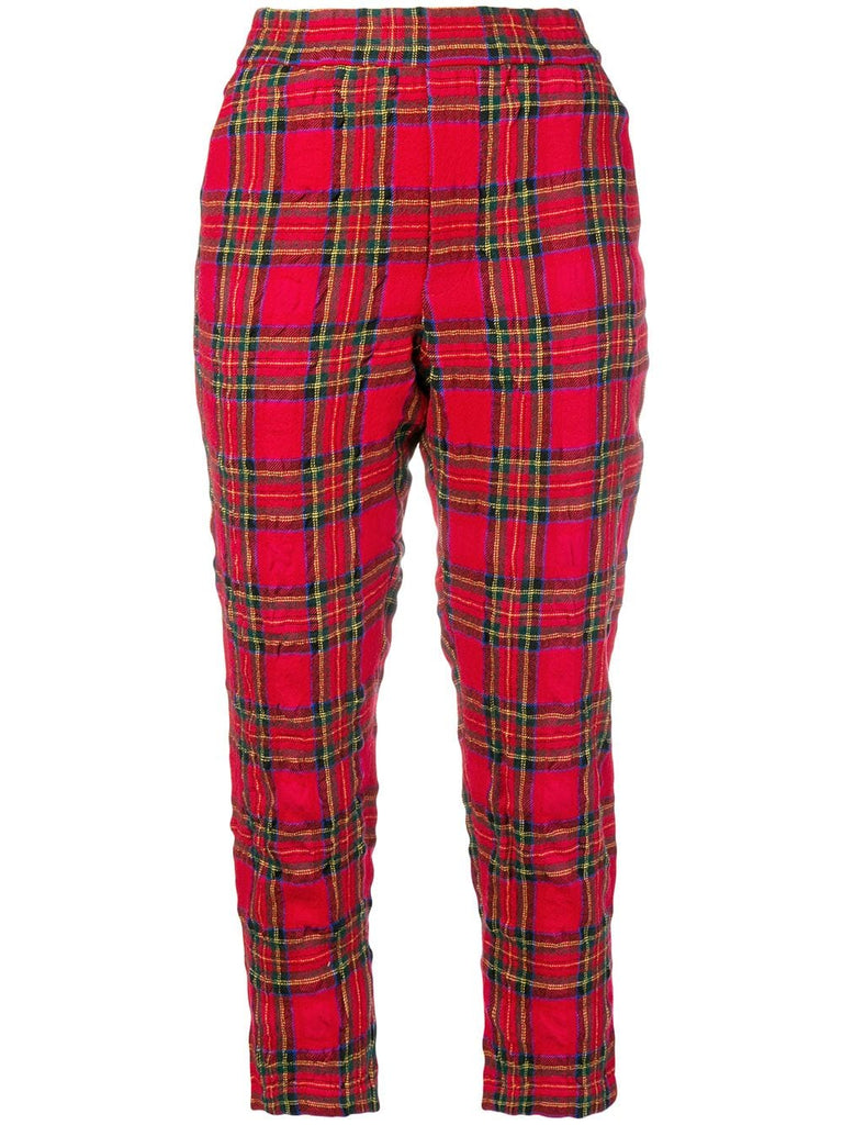 tartan cropped trousers