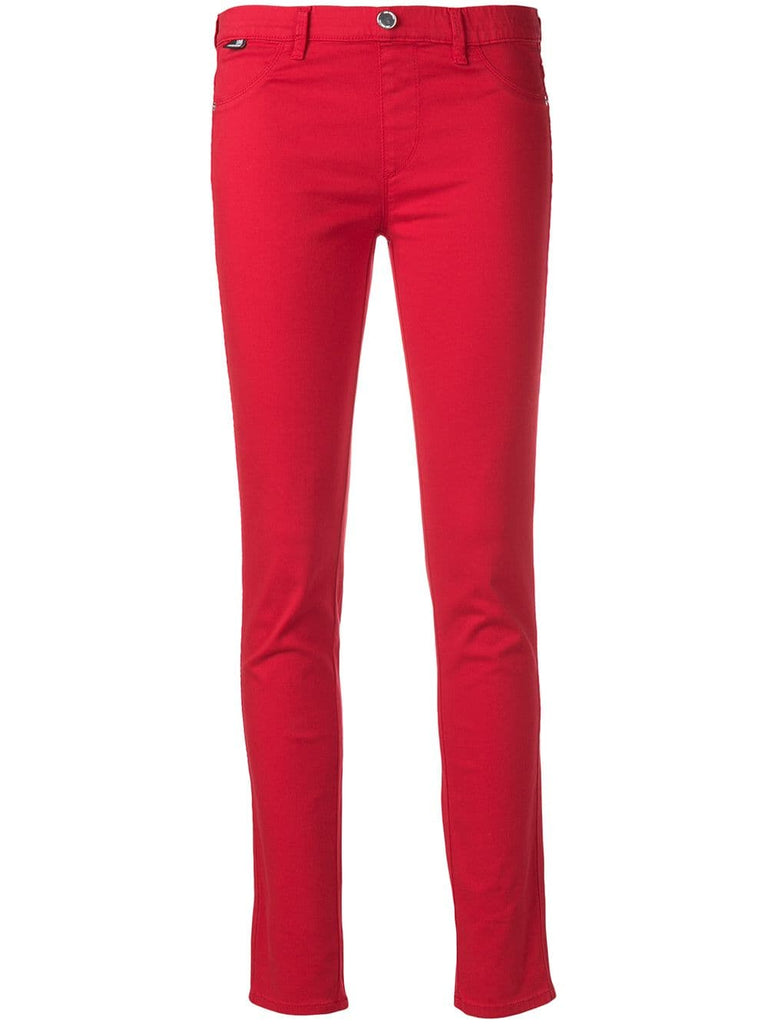 skinny-fit trousers