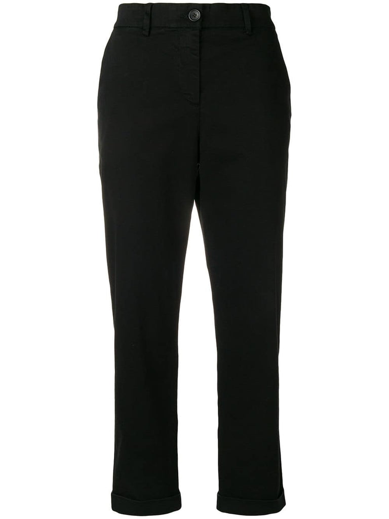 slim fit turn up trousers