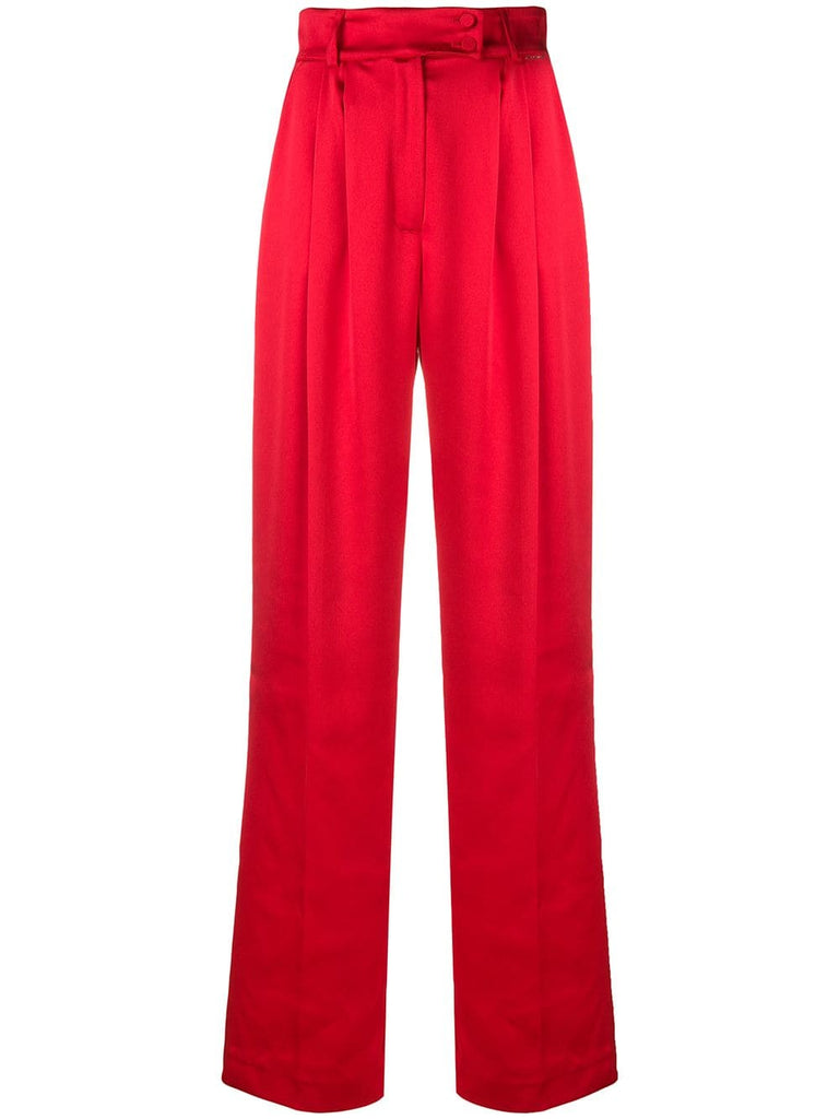 wide leg tailored trousers