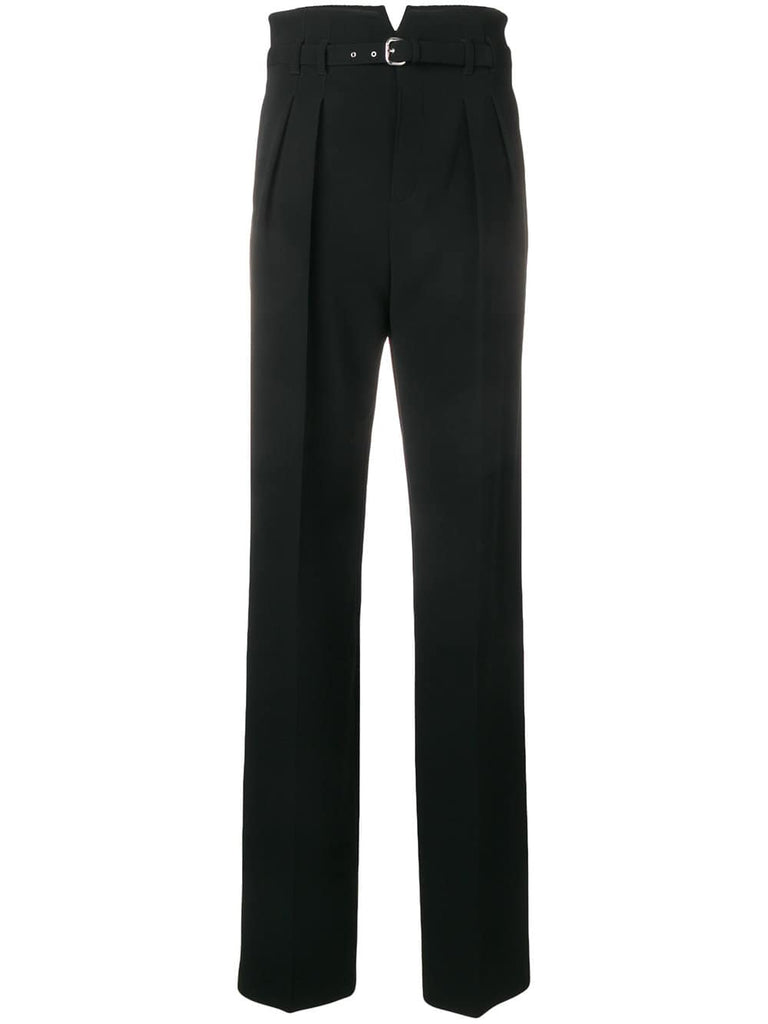 buckle-fastening trousers