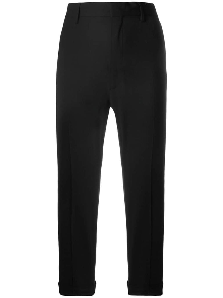 high waisted cropped trousers