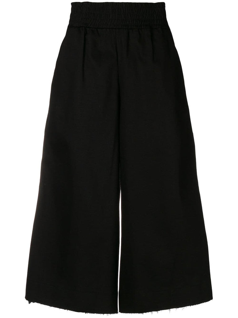 logo trim cropped trousers