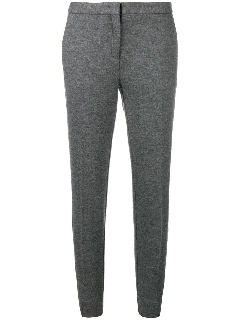 creased tapered trousers