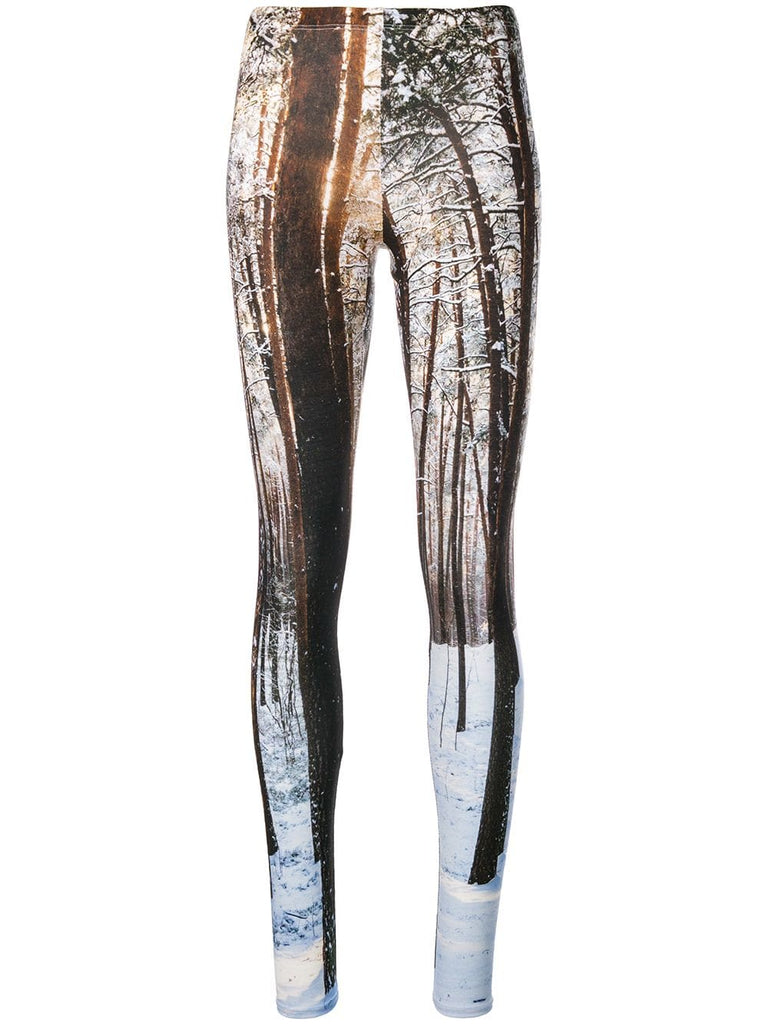 landscape-print leggings