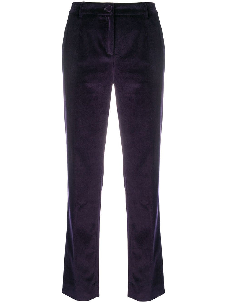 velvet tailored trousers