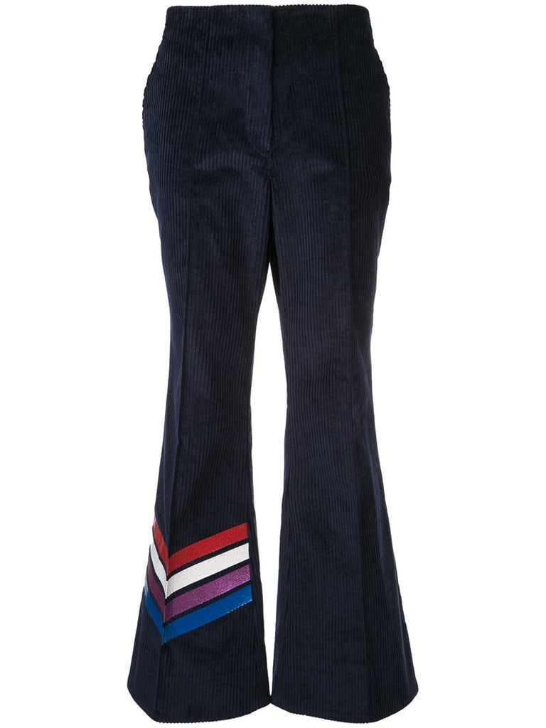 chevron print corduroy flares