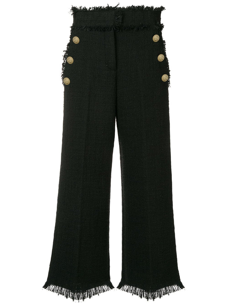 cropped tweed trousers