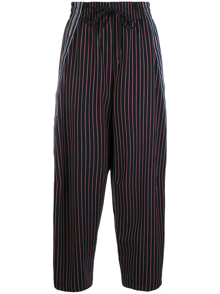 striped tapered joggers