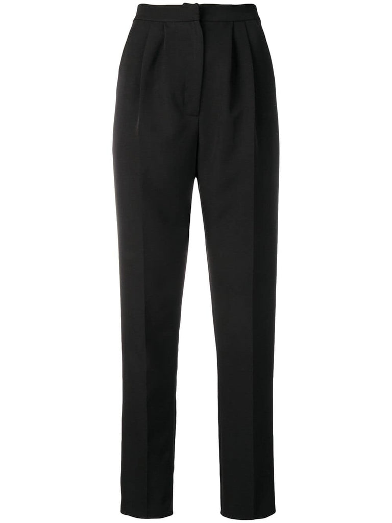 high-rise straight trousers