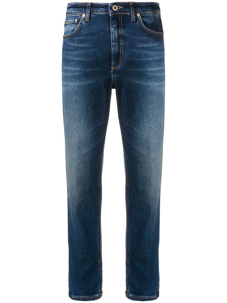 slim high-waisted jeans