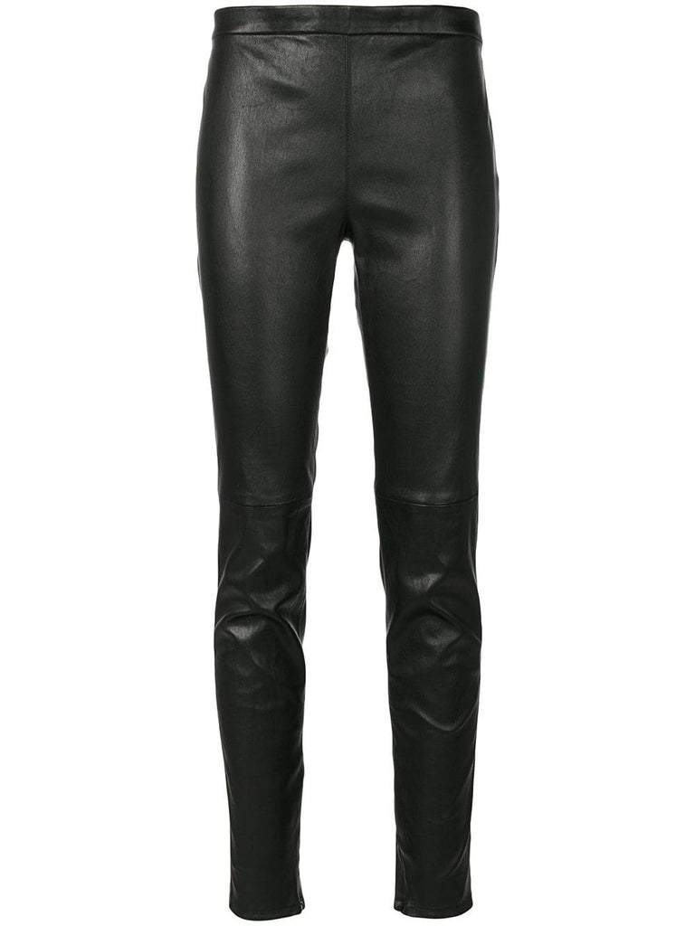 mid waist leather leggings