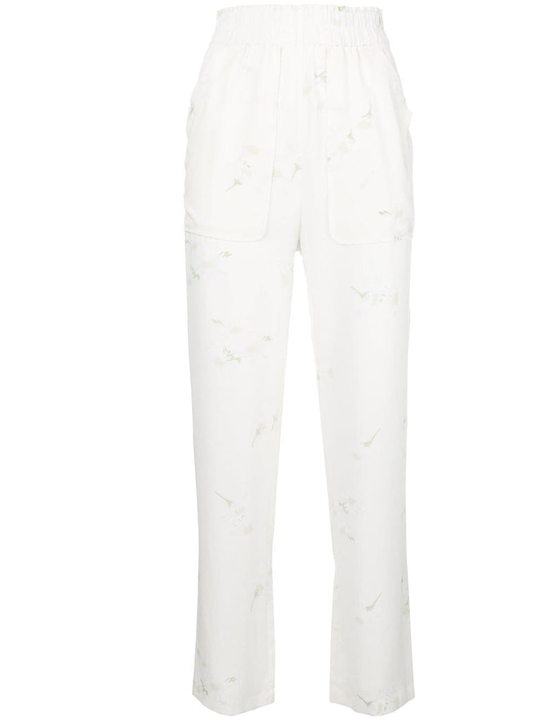 high-waist fitted trousers