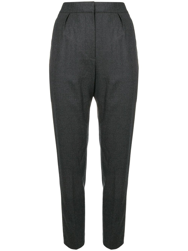 high rise tapered trousers